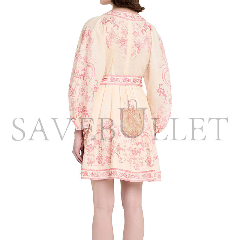 ZIMMERMANN LUCKY LINEN MINI DRESS 3500DSS252